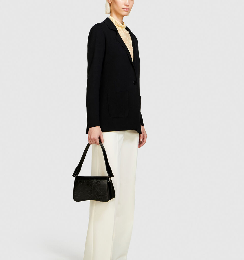 Knit blazer - women's blazers - Black | Sisley image number 2